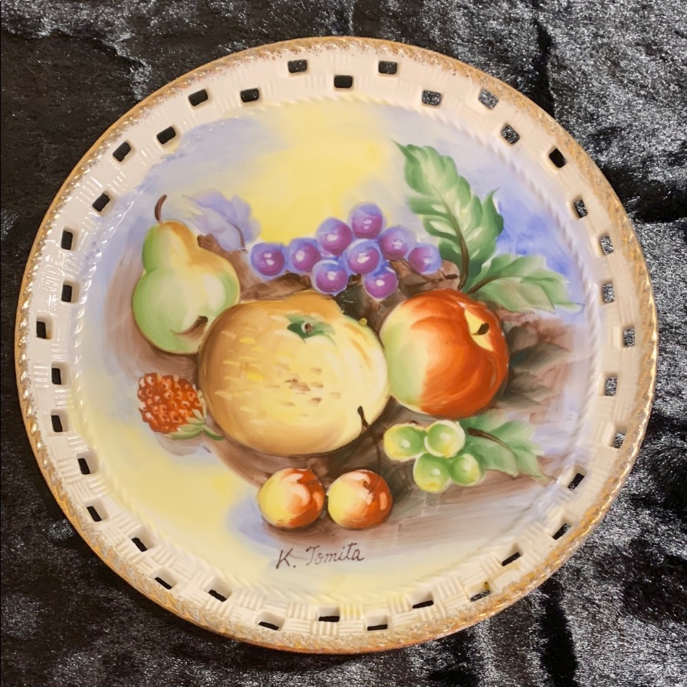 Vintage Hand-Painted Porcelain Plate